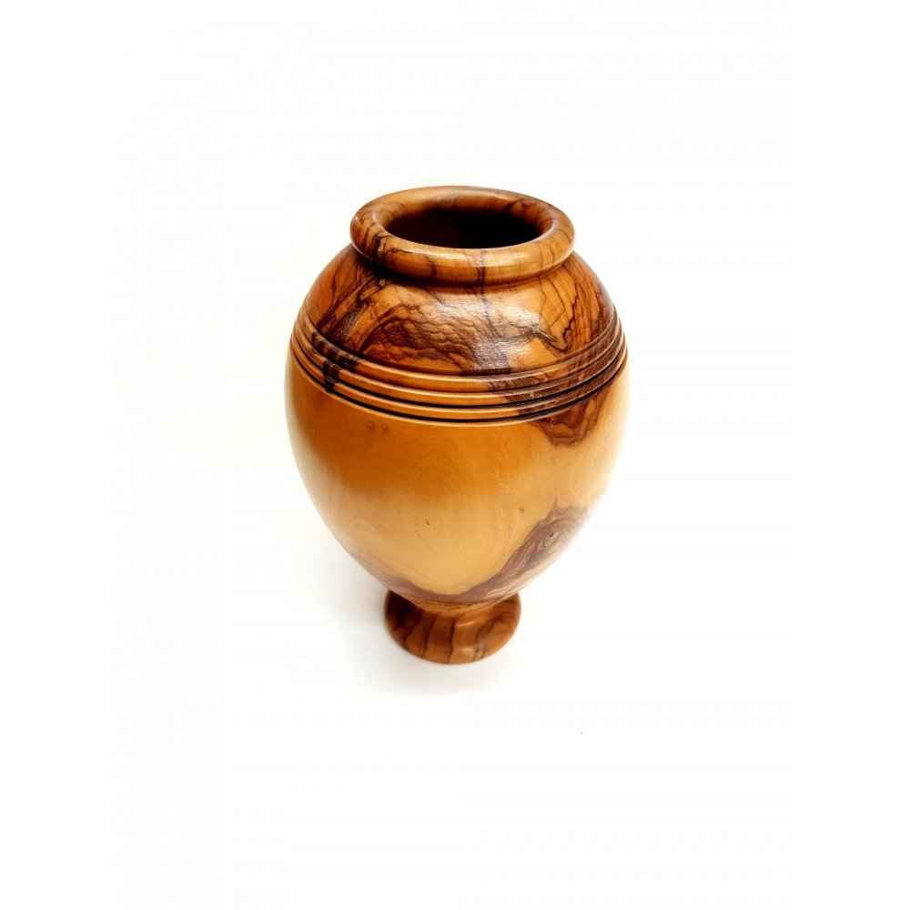 handmade olive wood jar 15cm